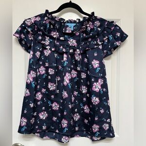 Draper James Floral Ruffle Blouse – Size Small